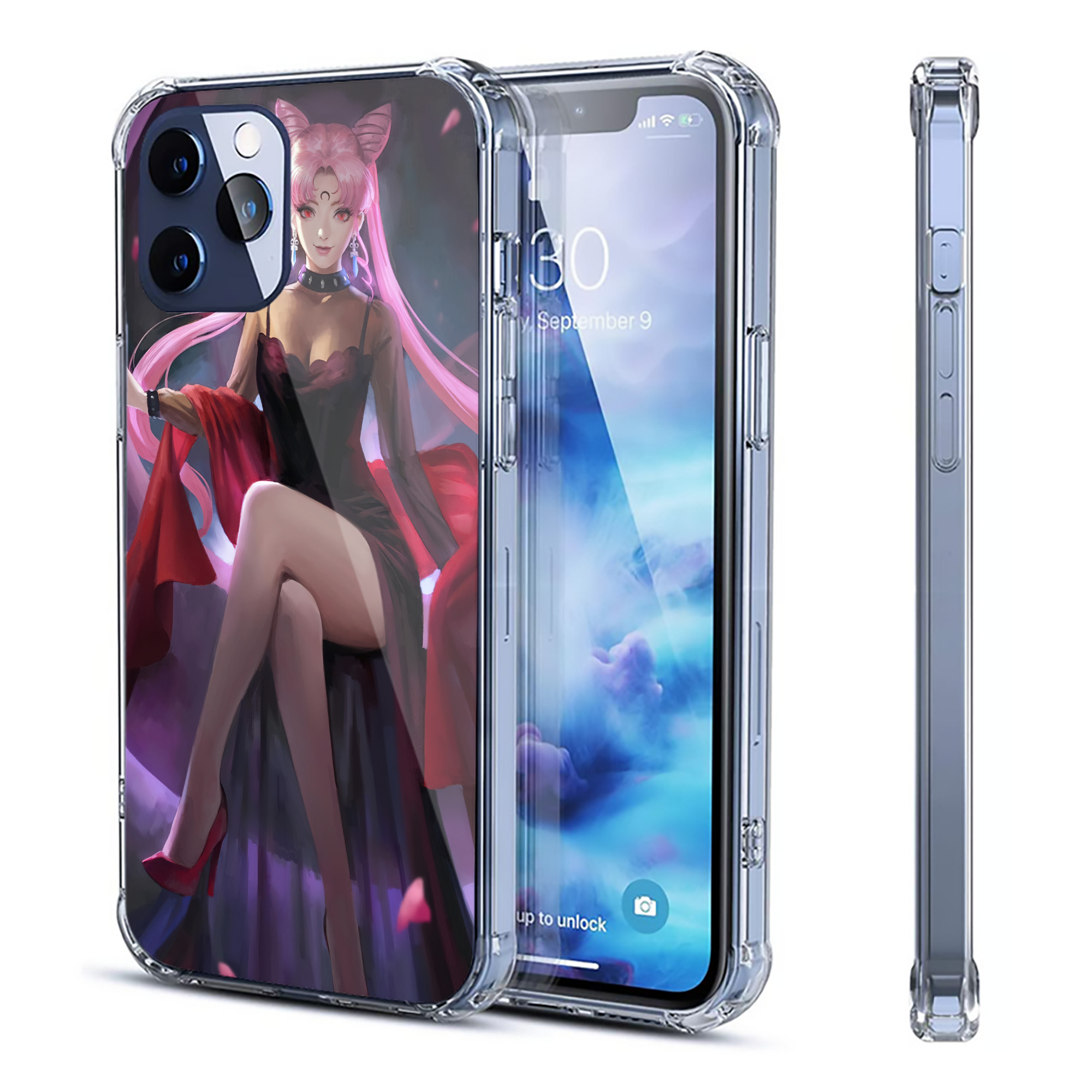 （画像用） 美少女戦士セーラームーン Sailor Moon 【iPhone 12シリーズ対応】透明スマホケース（クリアソフトケース）